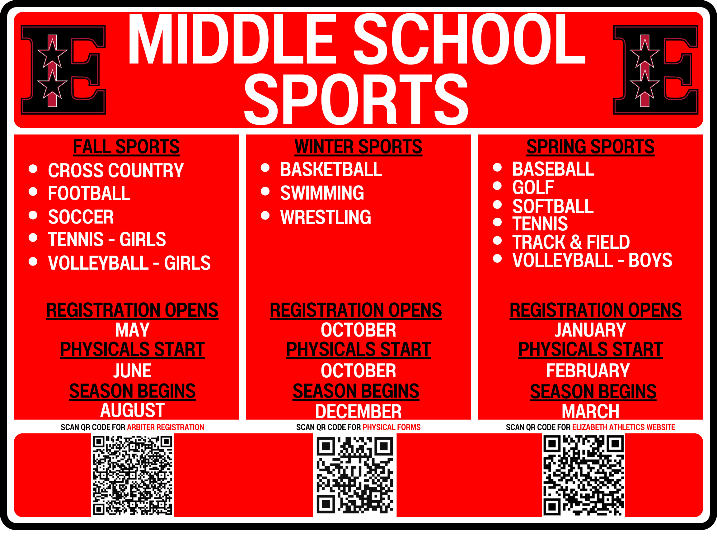 Middle School Registration Posters 1
